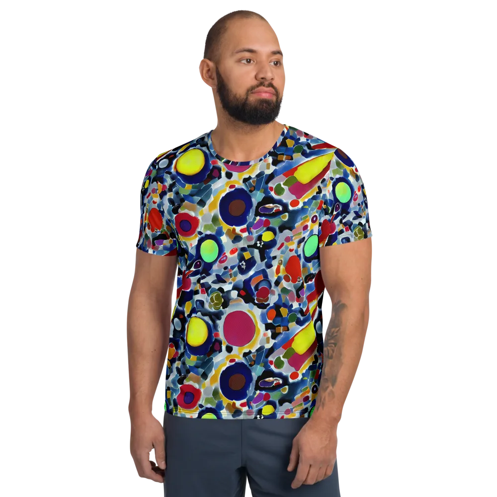 Neon Impression on Men's Athletic T-Shirt — Front