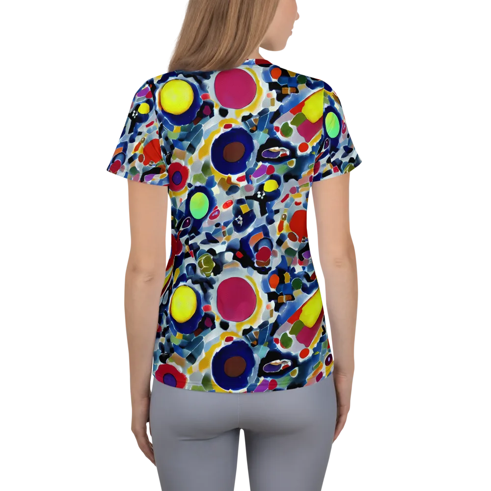 Neon Impression on Women's Athletic T-Shirt — Back