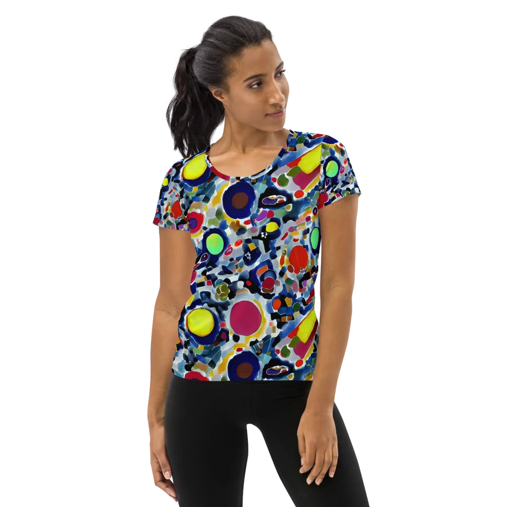 Neon Impression on Women's Athletic T-Shirt — Front