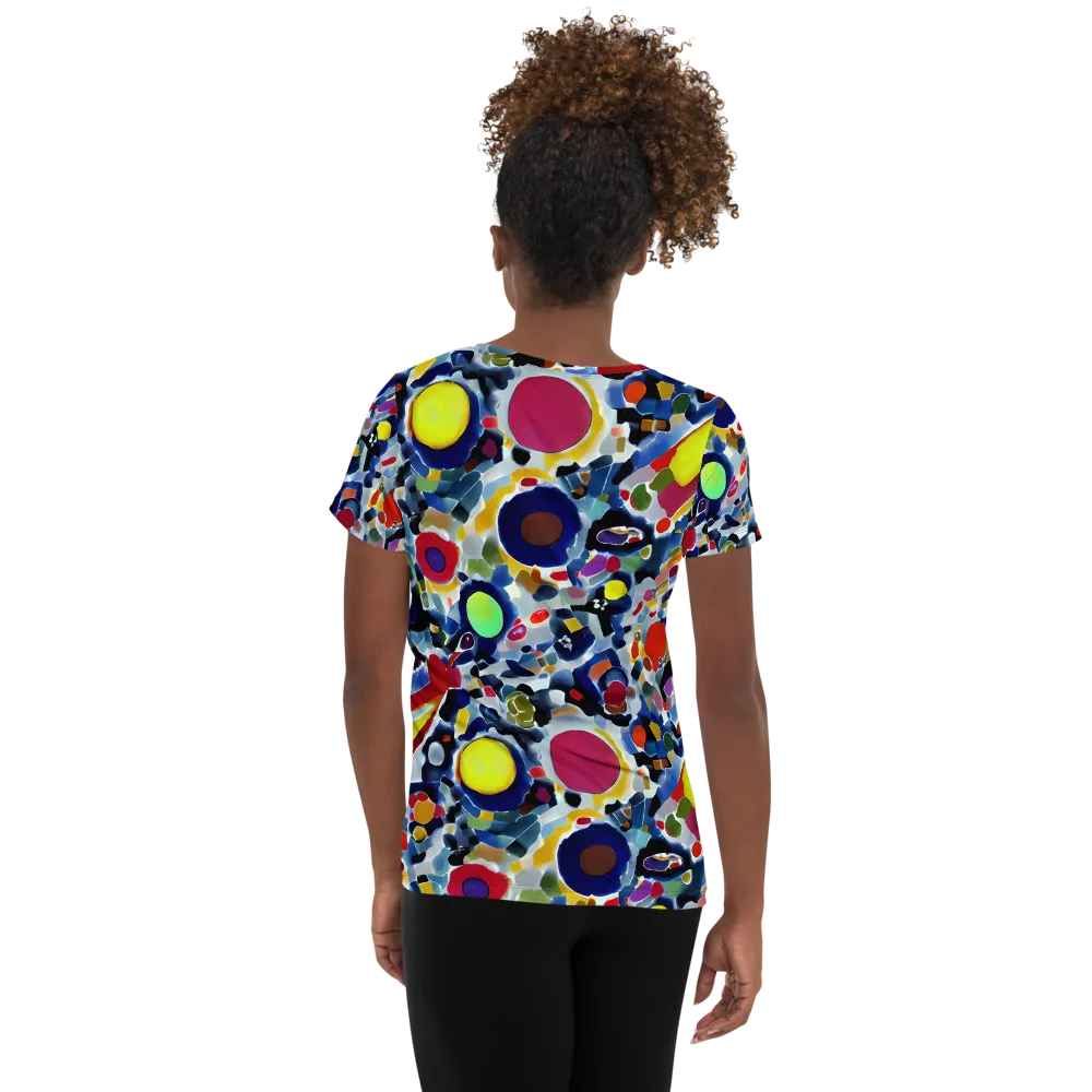 Neon Impression on Women's Athletic T-Shirt — Back