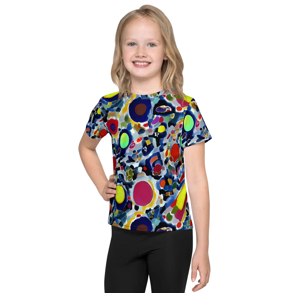 Neon Impression on Kids Crew Neck T-Shirt — Front