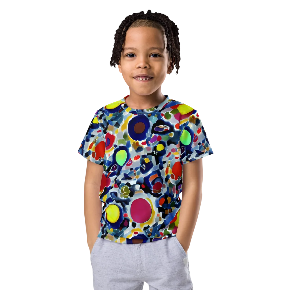 Neon Impression on Kids Crew Neck T-Shirt — Front
