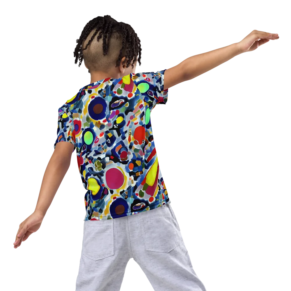 Neon Impression on Kids Crew Neck T-Shirt — Back