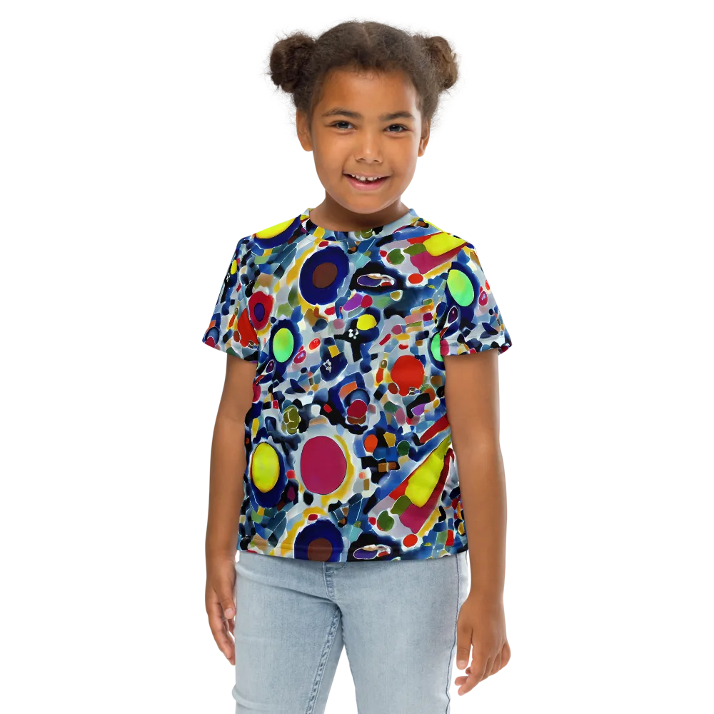 Neon Impression on Kids Crew Neck T-Shirt — Front