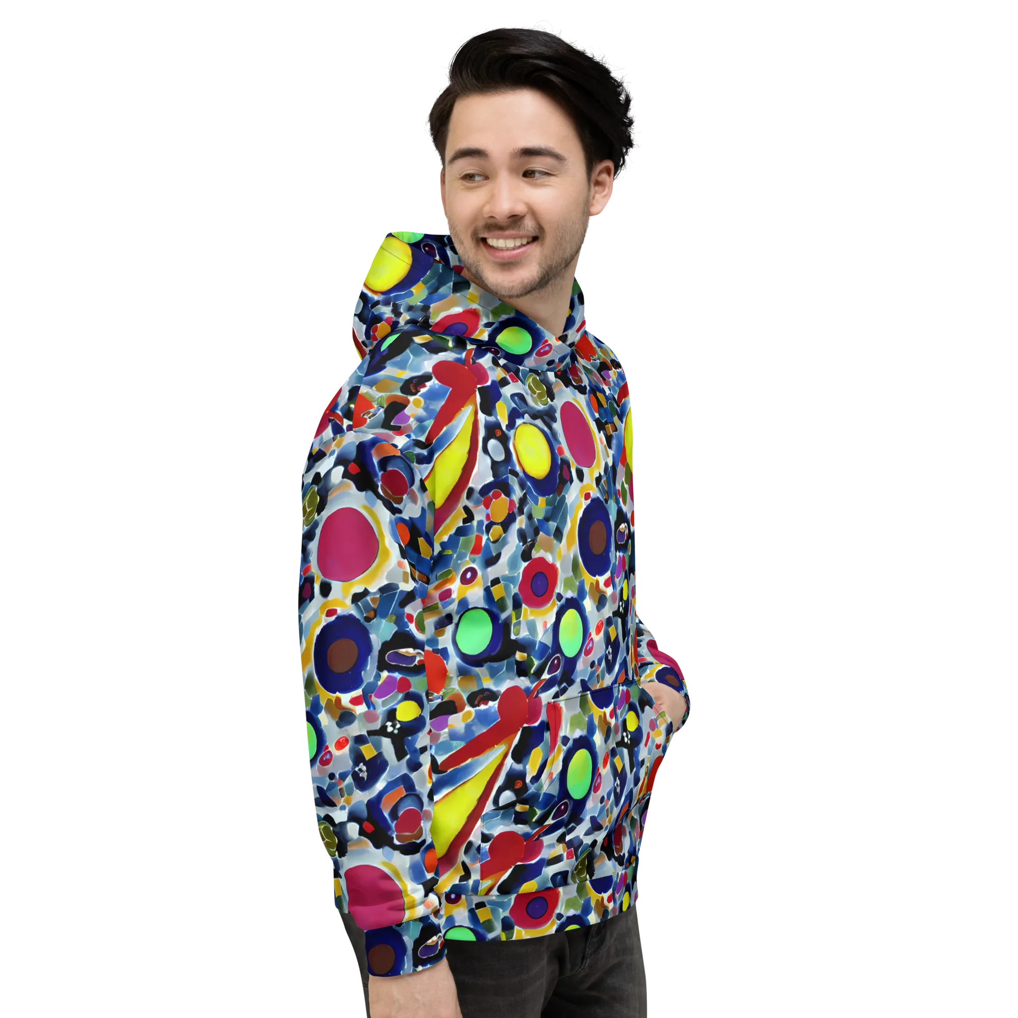 Neon Impression on Hoodie — Right