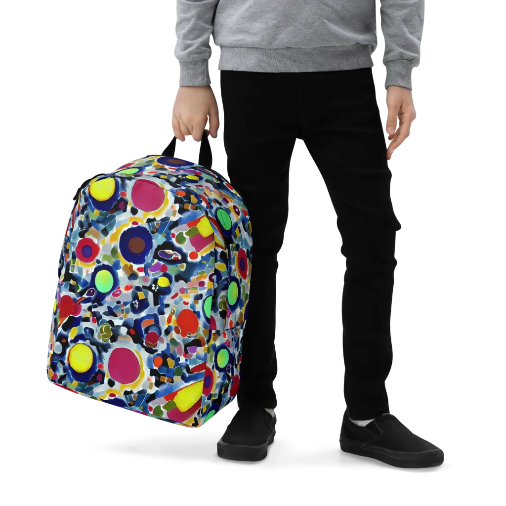 Neon Impression on Minimalist Backpack — Zoomed-in