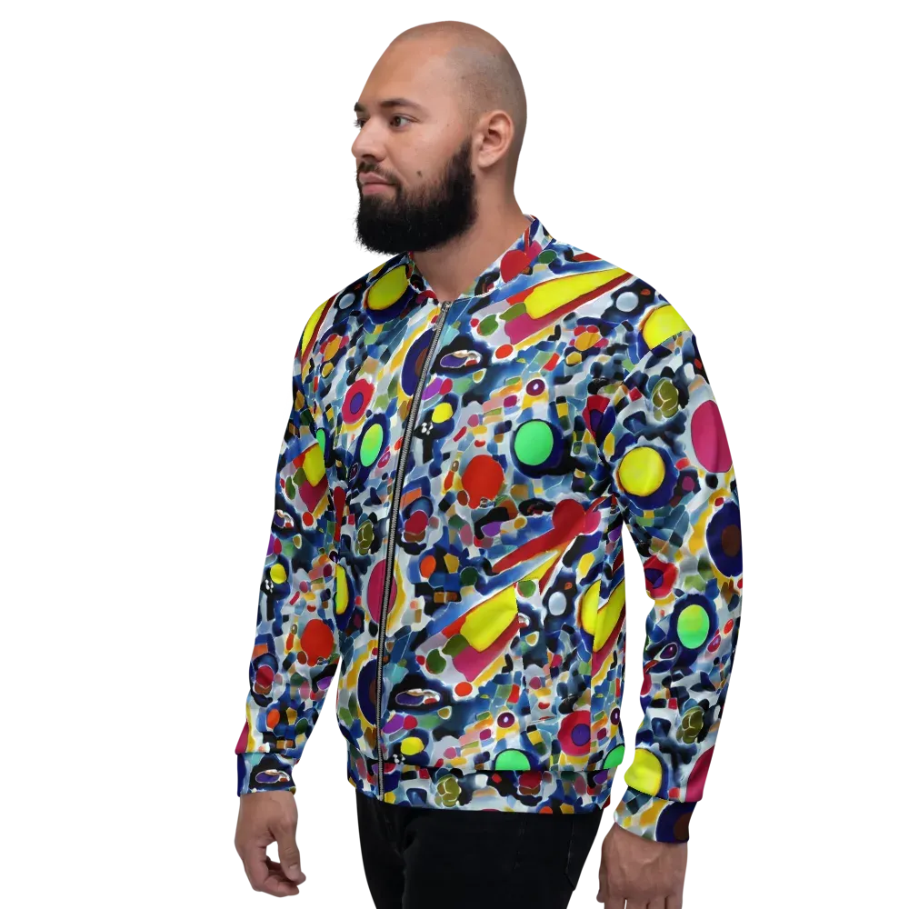 Neon Impression on Bomber Jacket — Left