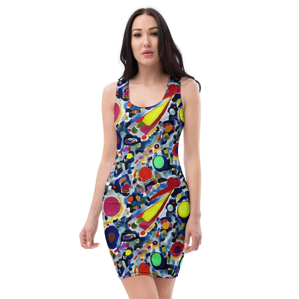 Neon Impression on Bodycon Dress — Front