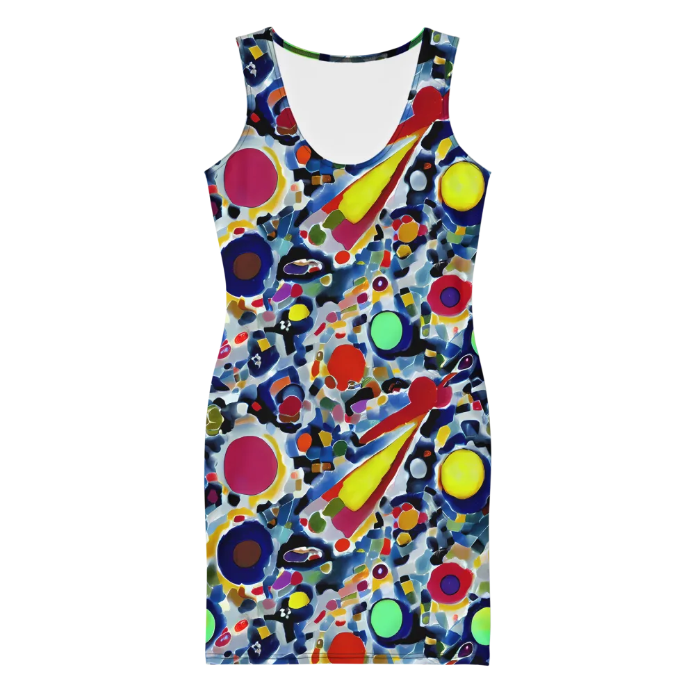 Neon Impression on Bodycon Dress — Front