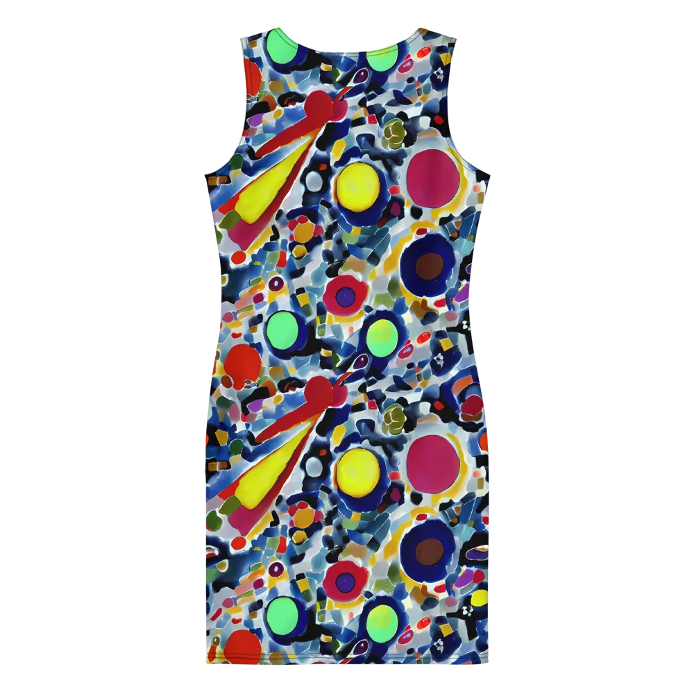 Neon Impression on Bodycon Dress — Back