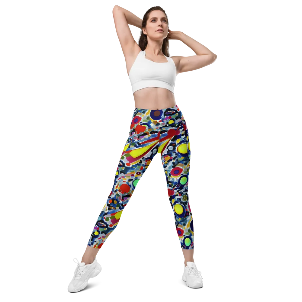 Neon Impression on Leggings with Pockets — Front