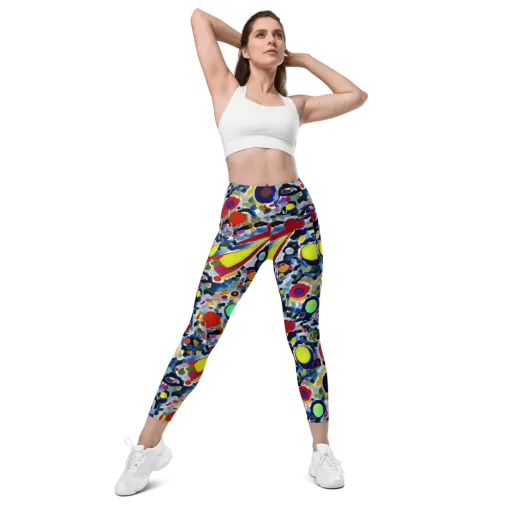 Neon Impression on a Leggings with Pockets