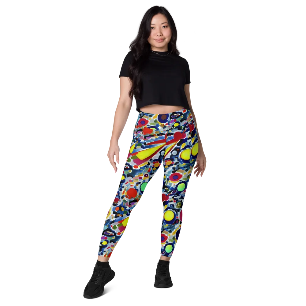 Neon Impression on Leggings with Pockets — Front