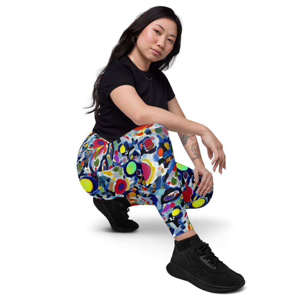 Neon Impression on Leggings with Pockets — Right Front