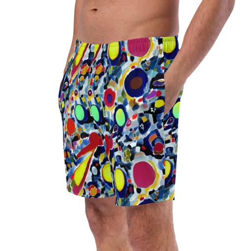 Neon Impression on a Swim Trunks