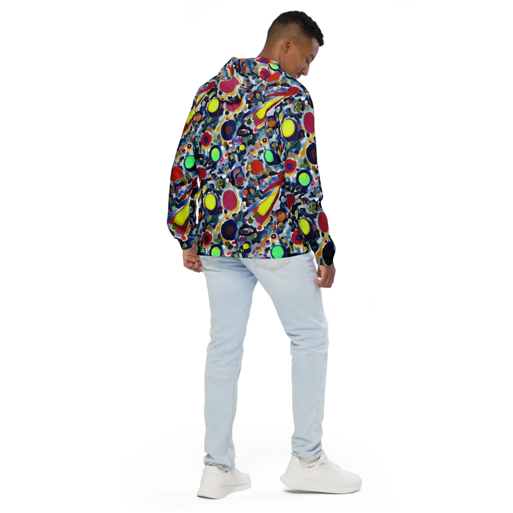 Neon Impression on Men's Windbreaker — Back