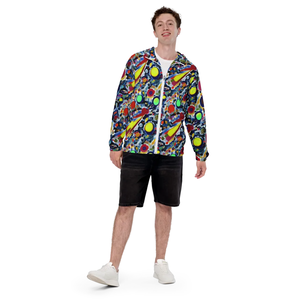 Neon Impression on Men's Windbreaker — Front