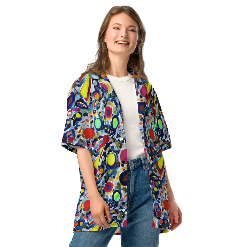 Neon Impression on Button Shirt — Front