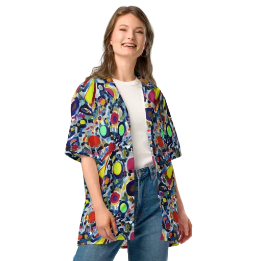 Neon Impression on a Button Shirt