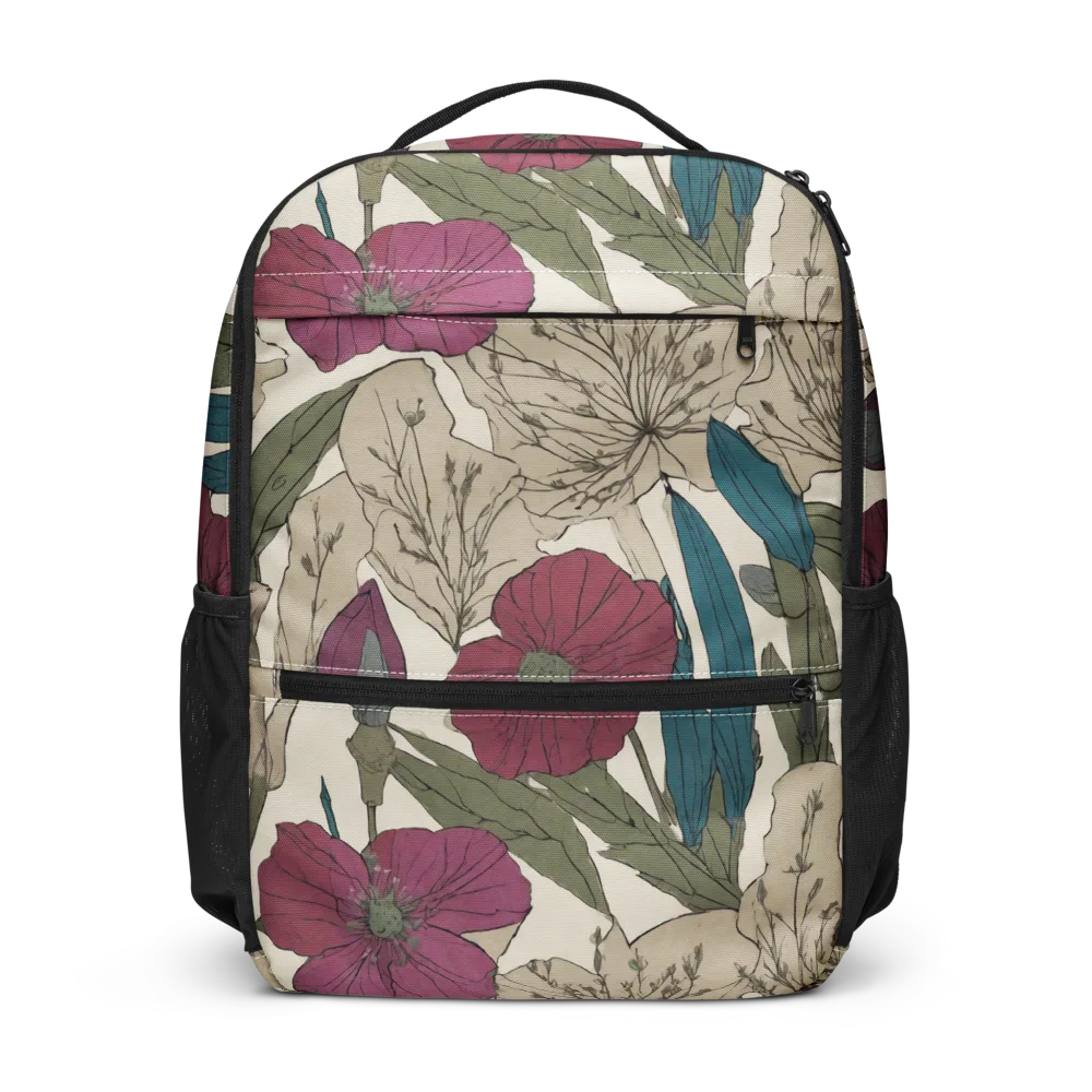 Poppy Herbarium on Utility Backpack — Front
