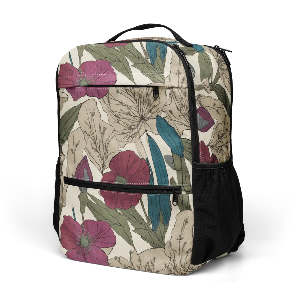 Poppy Herbarium on Utility Backpack — Left Front