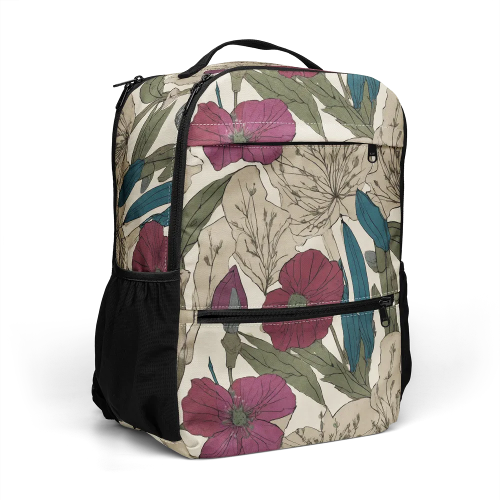Poppy Herbarium on Utility Backpack — Right Front