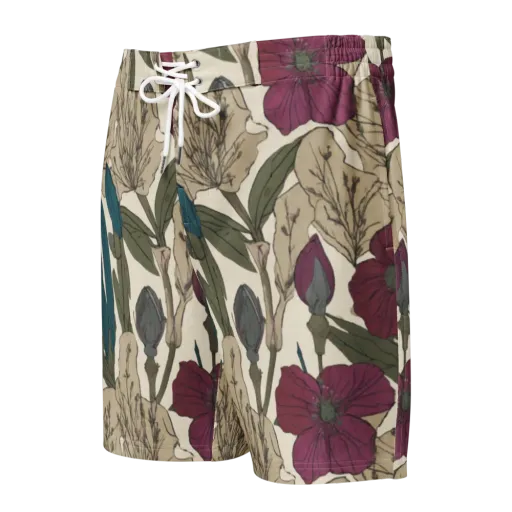 Poppy Herbarium on a Men's Board Shorts