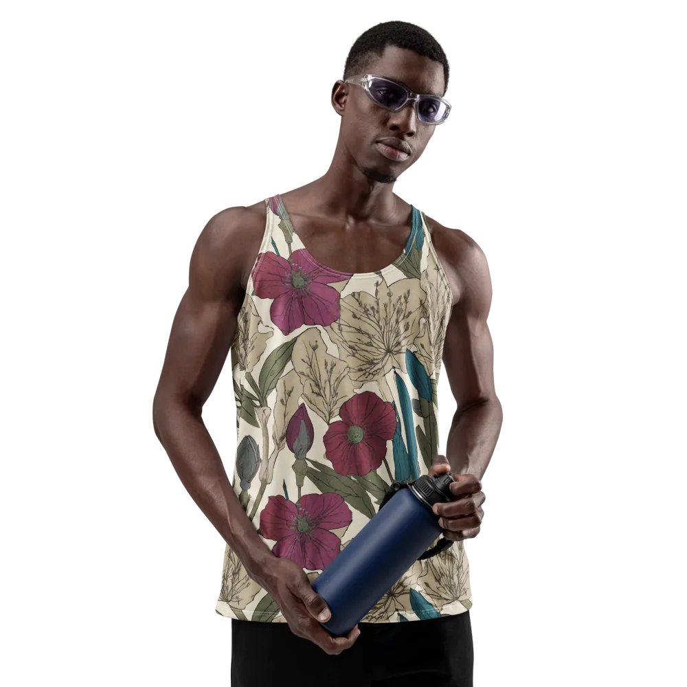 Poppy Herbarium on Men's Tank Top — Front