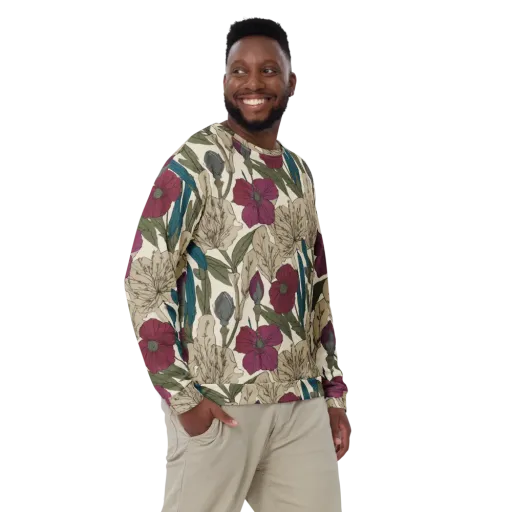 Poppy Herbarium on a Sweatshirt