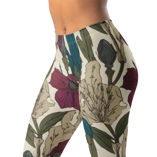 Poppy Herbarium on a Leggings