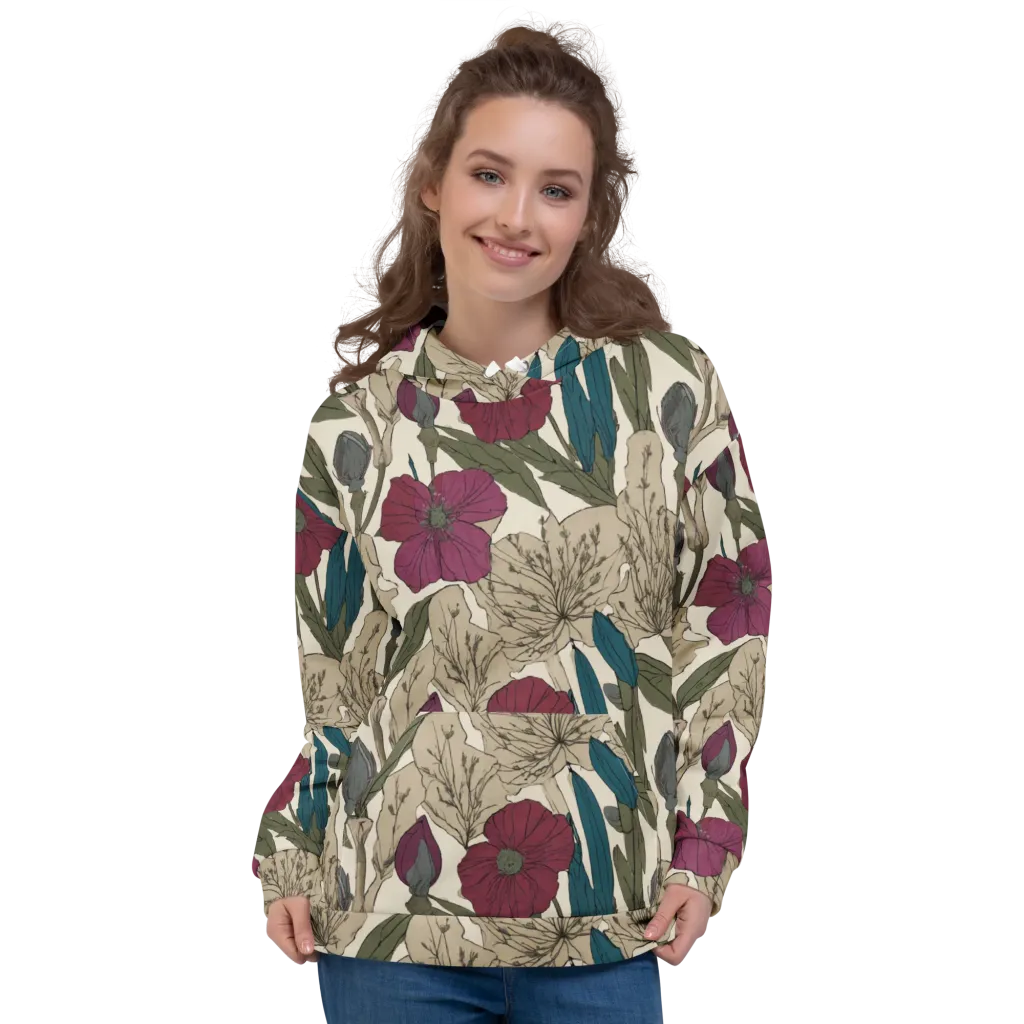 Poppy Herbarium on Hoodie — Front