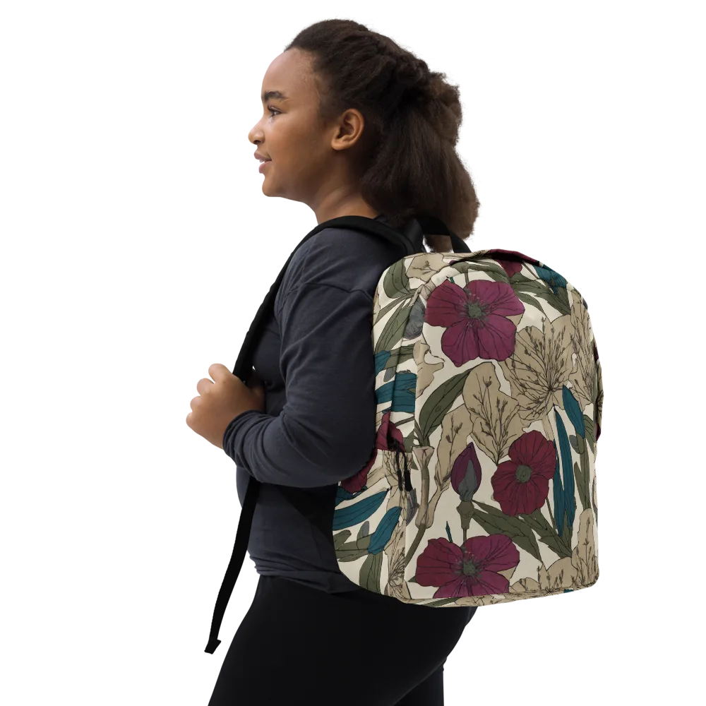 Poppy Herbarium on Minimalist Backpack — Right Front