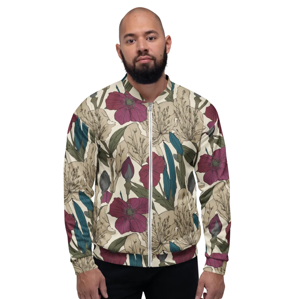 Poppy Herbarium on Bomber Jacket — Front