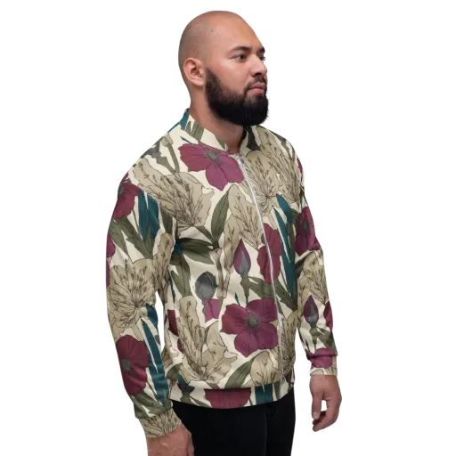 Poppy Herbarium on a Bomber Jacket
