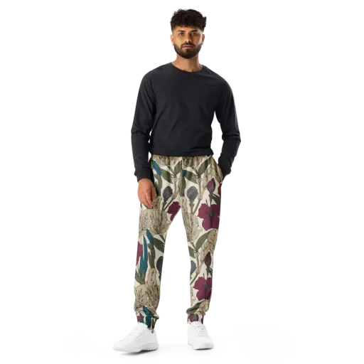 Poppy Herbarium on a Men's Joggers