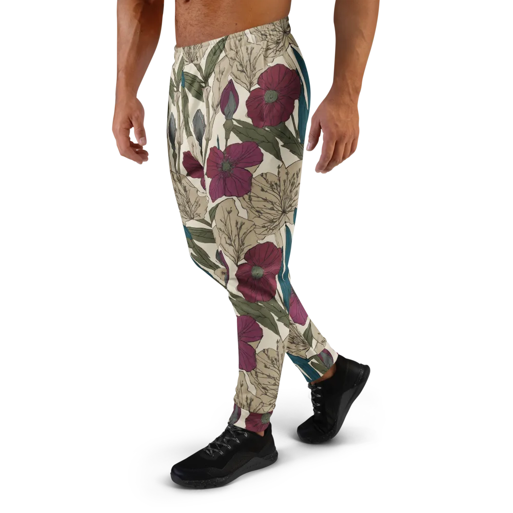Poppy Herbarium on Men's Joggers — Left