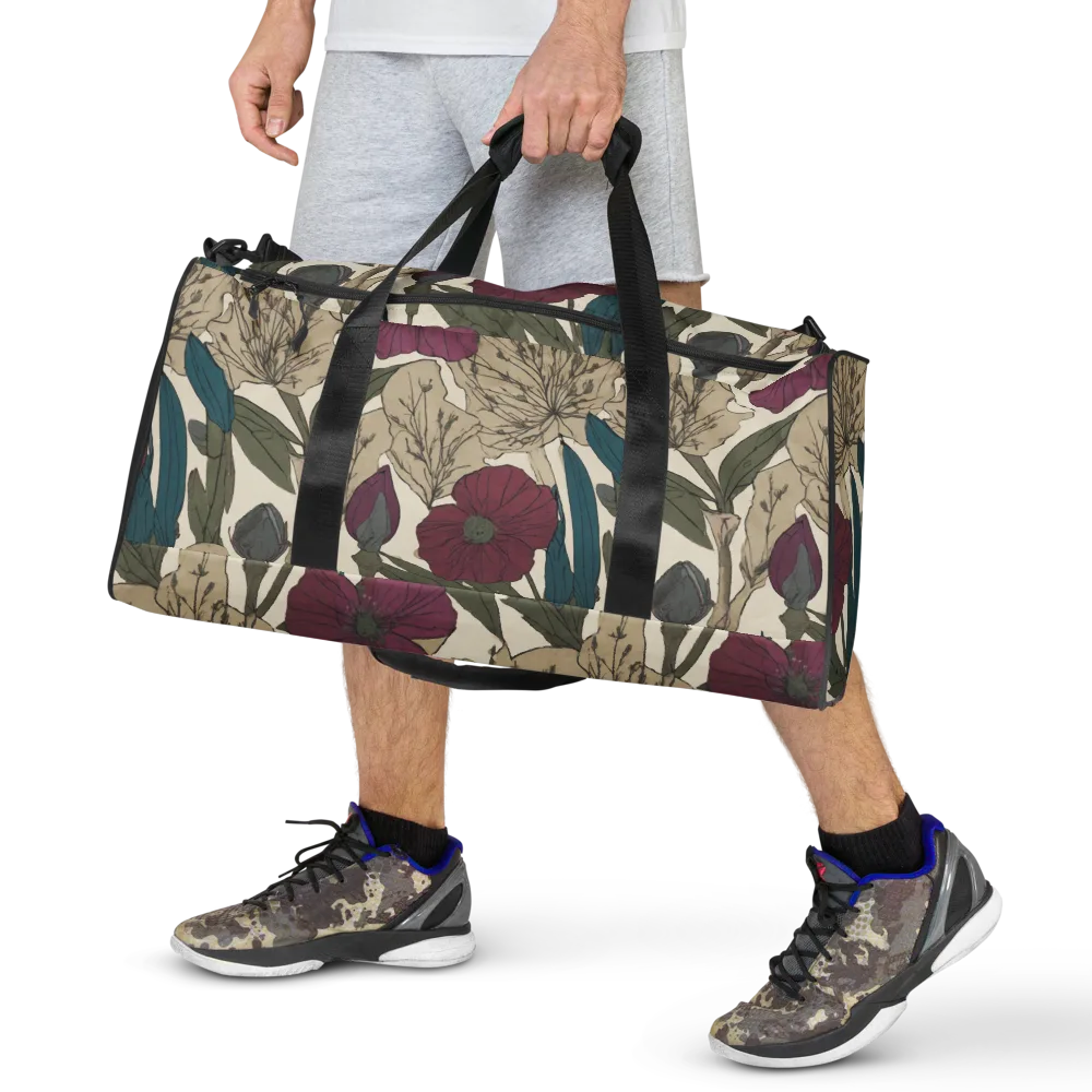 Poppy Herbarium on Duffle Bag — Front