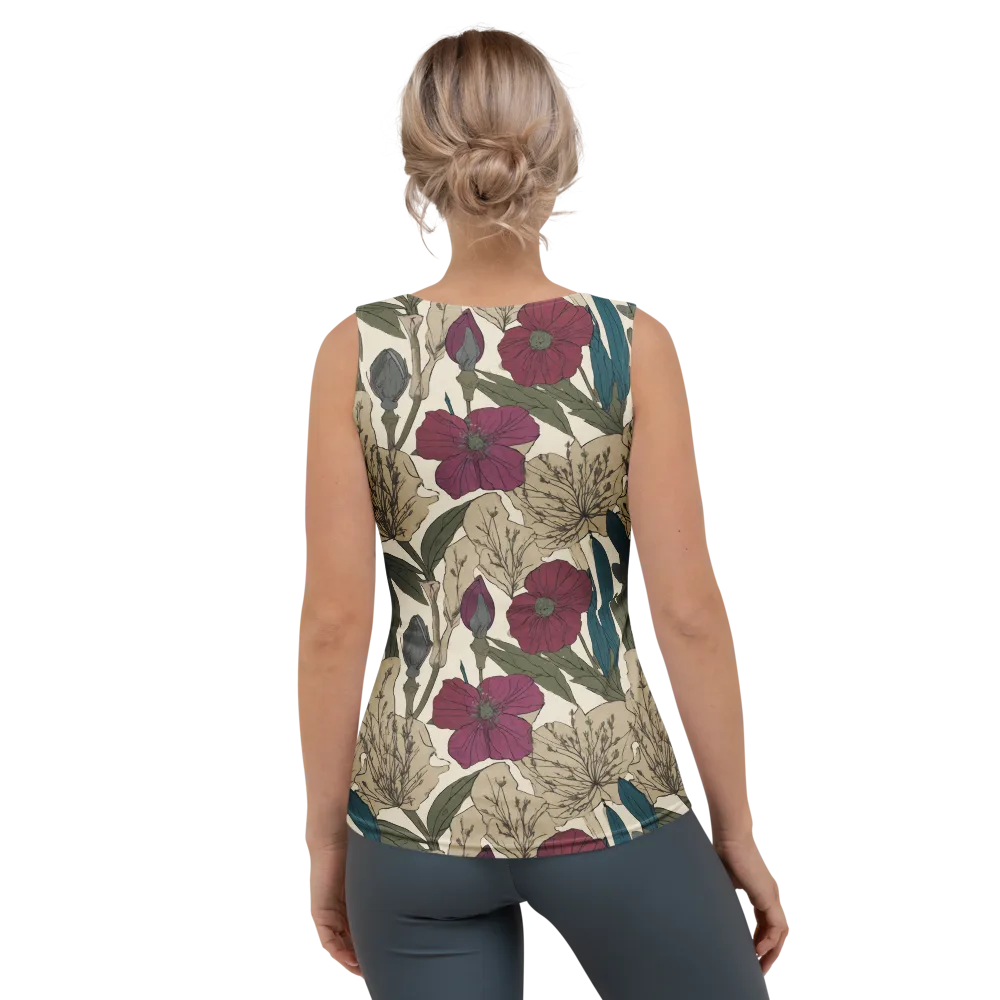 Poppy Herbarium on Women's Tank Top — Back