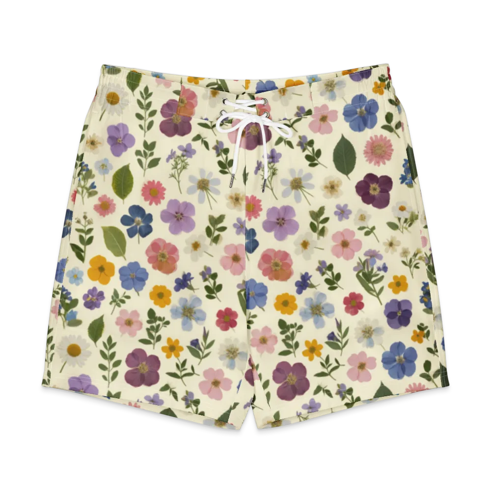 Garden Scatter on Men's Board Shorts — Front