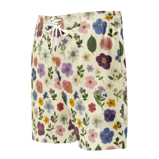 Garden Scatter on a Men's Board Shorts