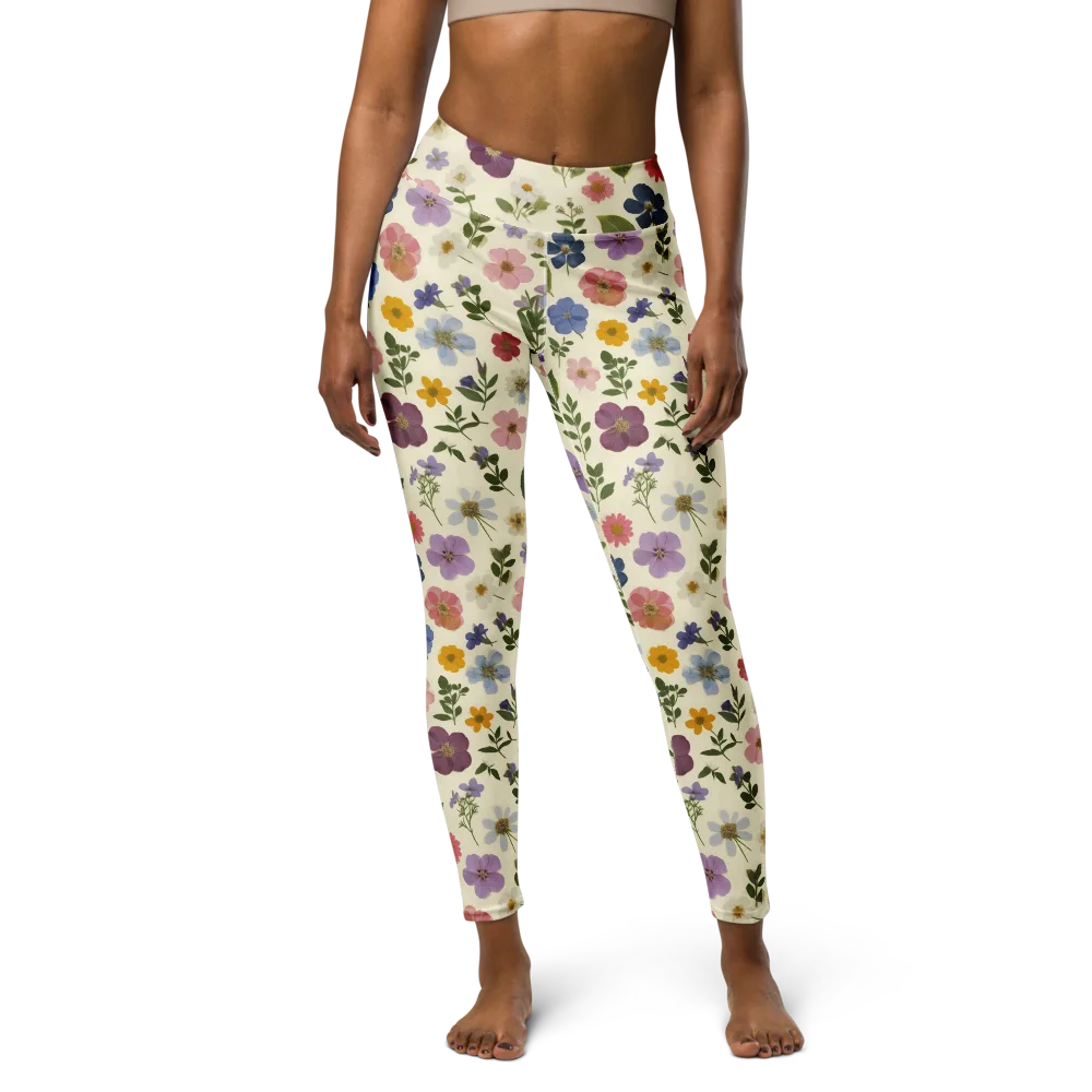 Garden Scatter on Yoga Leggings — Front