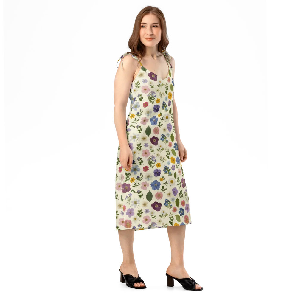 Garden Scatter on Slip Dress — Right Front