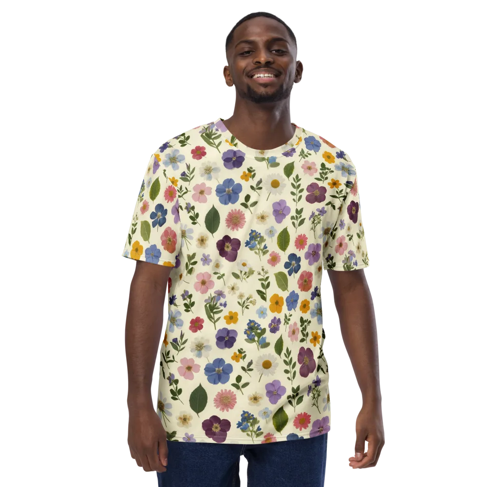Garden Scatter on Men's Crew Neck T-Shirt — Front
