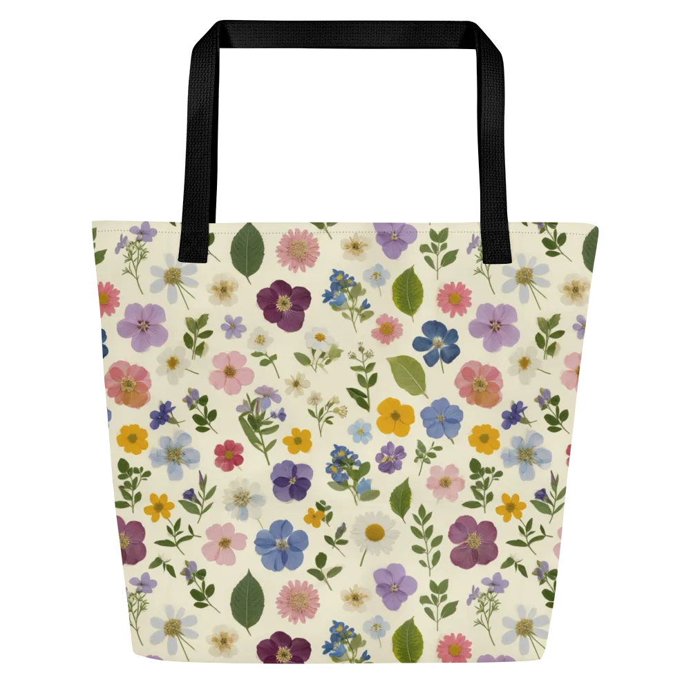 Garden Scatter on Large Tote Bag W/ Pocket — Front