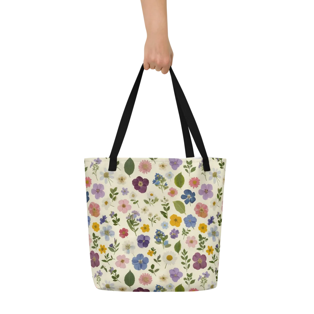 Garden Scatter on Large Tote Bag W/ Pocket — Front