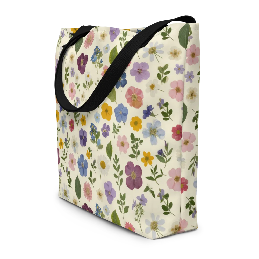 Garden Scatter on Large Tote Bag W/ Pocket — Front