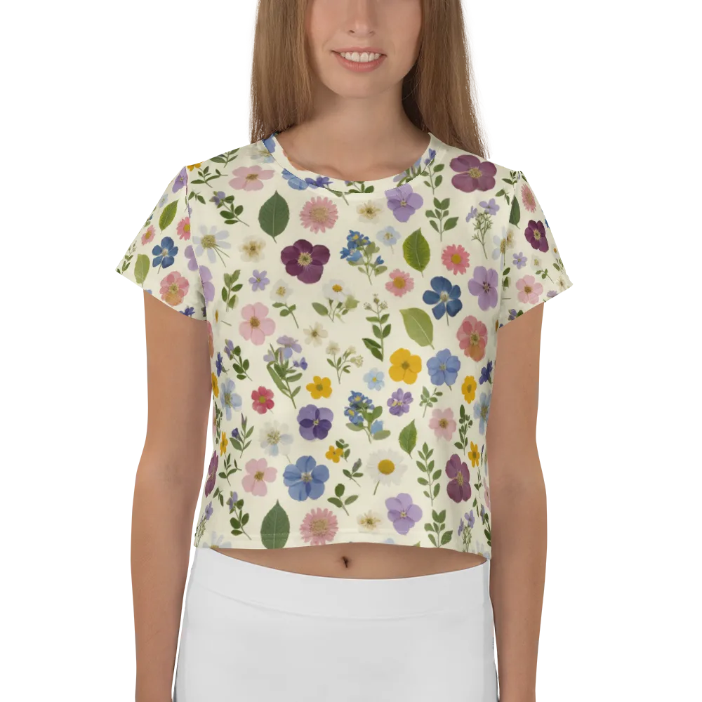 Garden Scatter on Crop Tee — Front