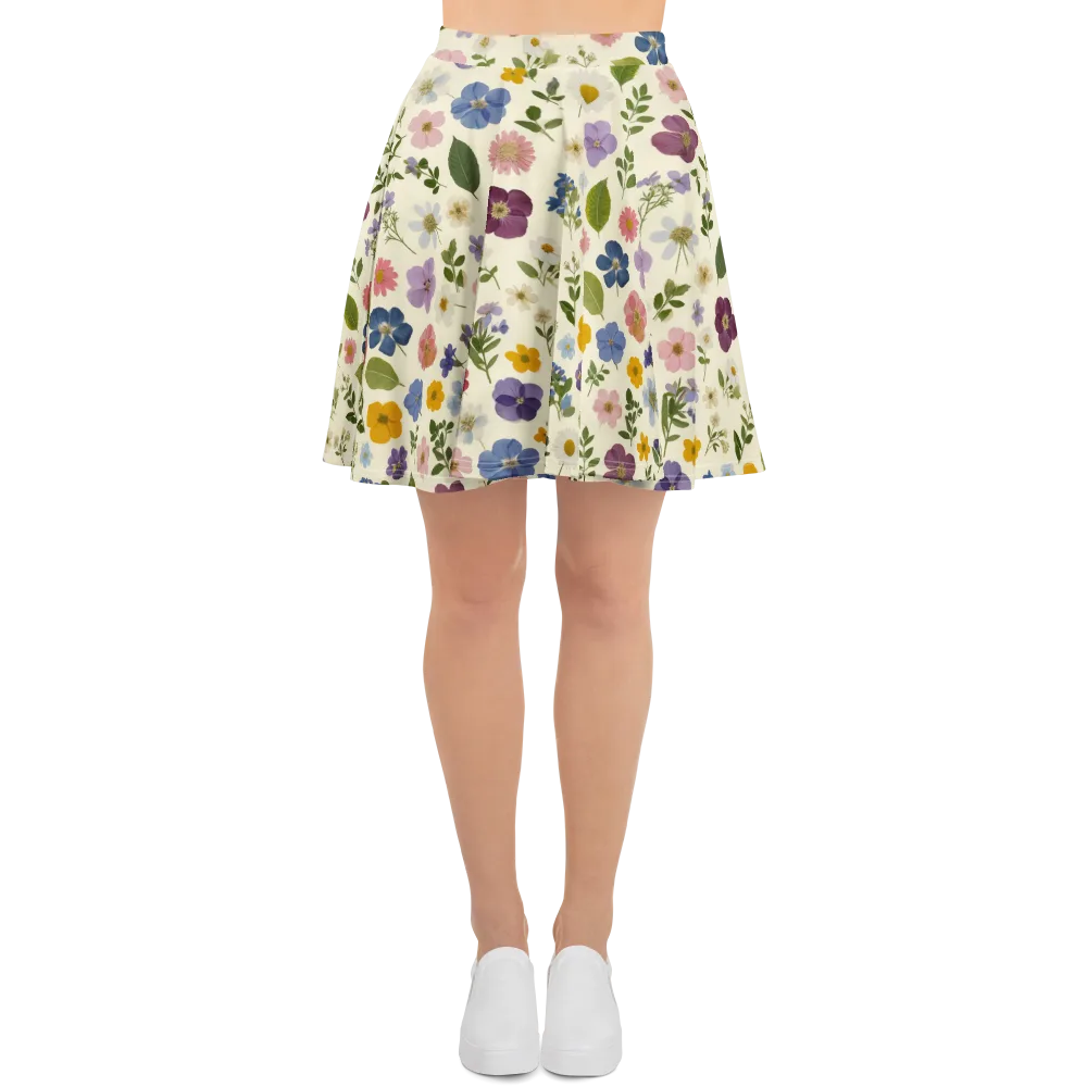 Garden Scatter on Skater Skirt — Front