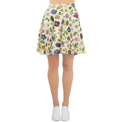 Garden Scatter on a Skater Skirt