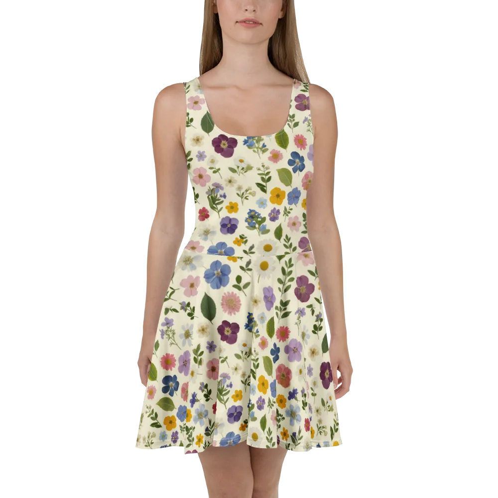 Garden Scatter on Skater Dress — Front